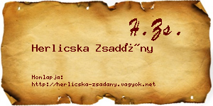 Herlicska Zsadány névjegykártya